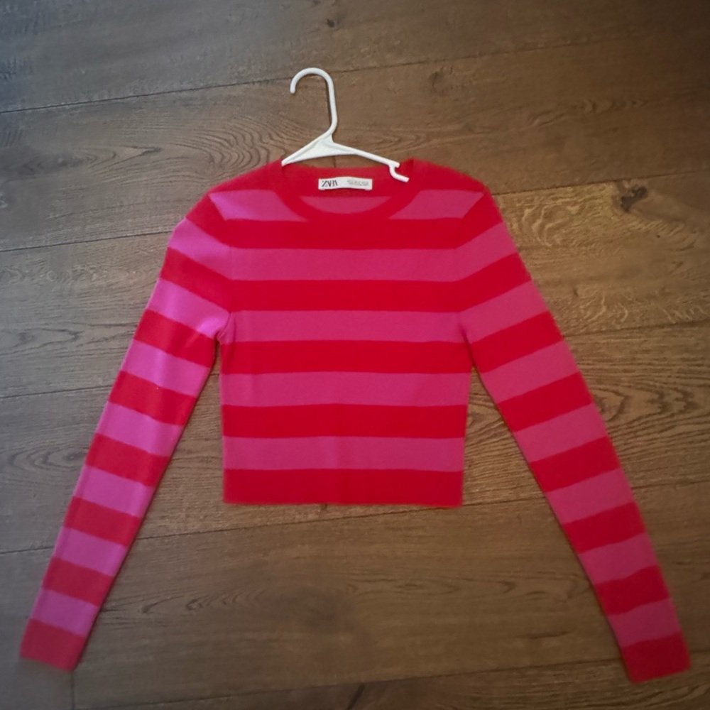 Crop Zara stripped shirt